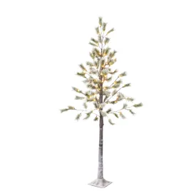 6' Lit Snowy Pruned Pine Tree