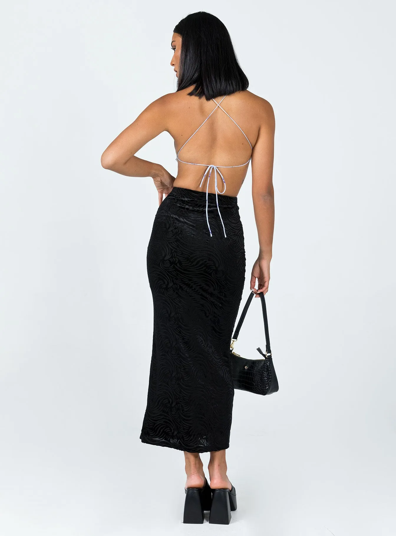August Midi Skirt Black