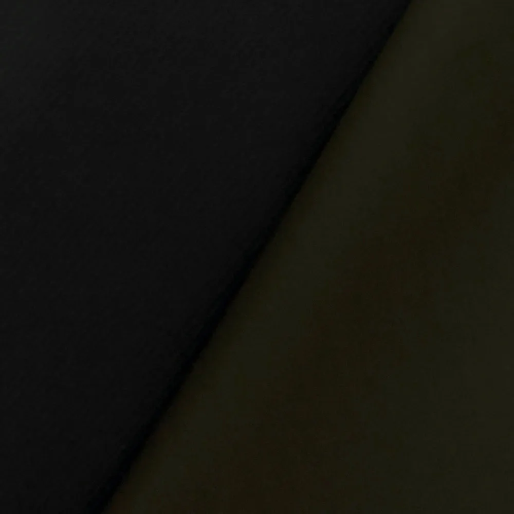 Black Blue Solid-Twill Wool-Polyester Bonded Woven Coating Fabric