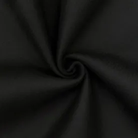 Black Blue Solid-Twill Wool-Polyester Bonded Woven Coating Fabric