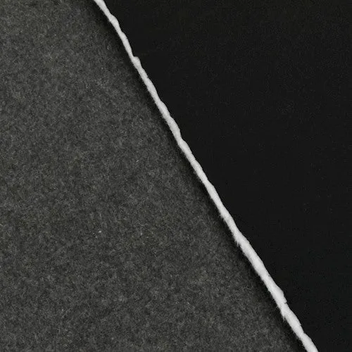 Black/Gray Wool Blend Bonded Coating Fabric