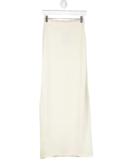 BOA Cream Boucle Knit Maxi Skirt UK XS
