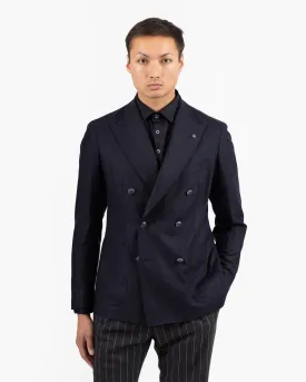 Darrel Virgin wool double-breasted Jacket - Navy Blue