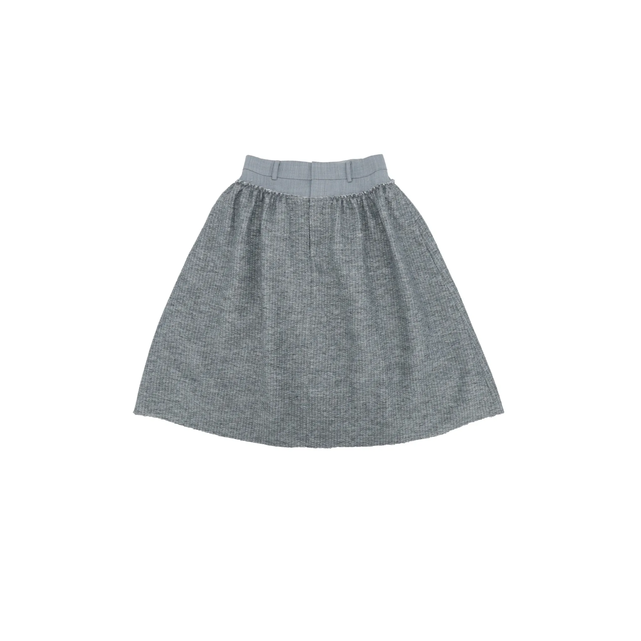 Deer Velvet Midi-skirt in Grey