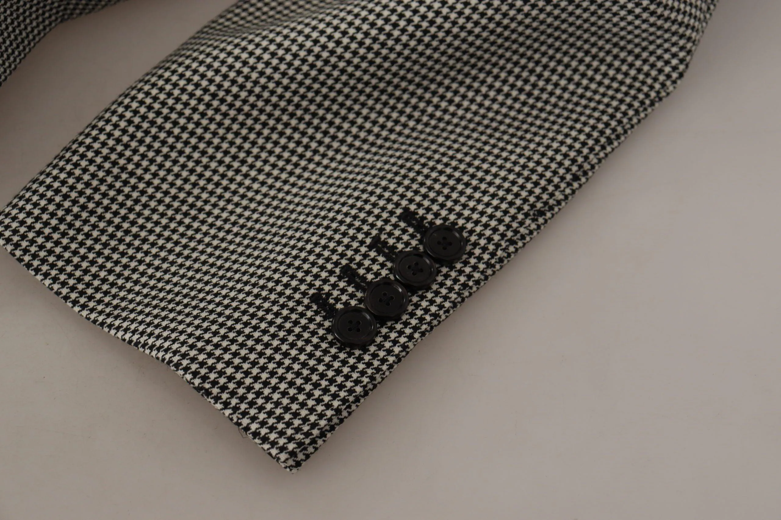 Dolce & Gabbana Gray Checkered Single Breasted Jacket Blazer