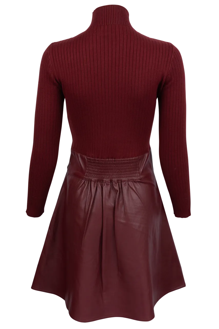 Dolce Cabo Vegan Leather Turtleneck Dress