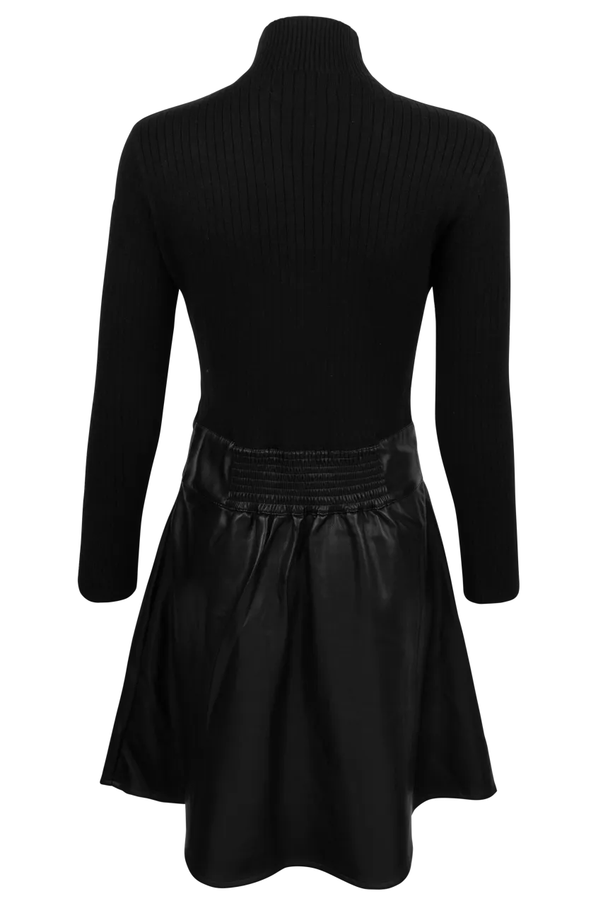 Dolce Cabo Vegan Leather Turtleneck Dress