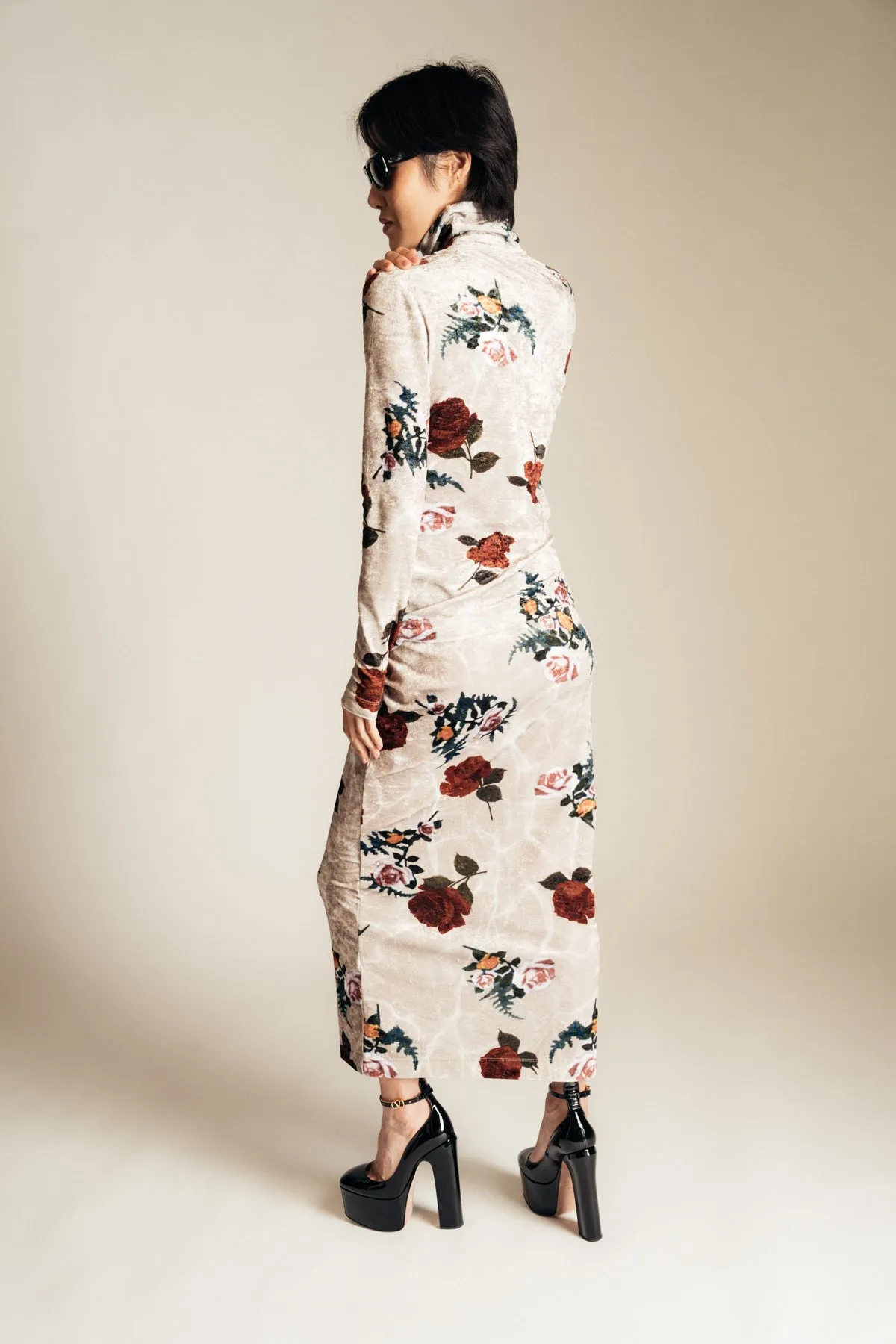 DRIES VAN NOTEN | FLORAL VELVET SKIRT