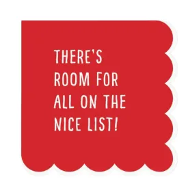 Elf Scallop Paper Napkin in Red
