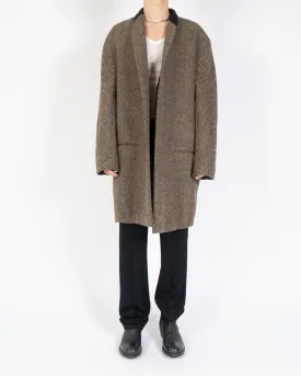 FW14 Brown Chevron Wool Coat