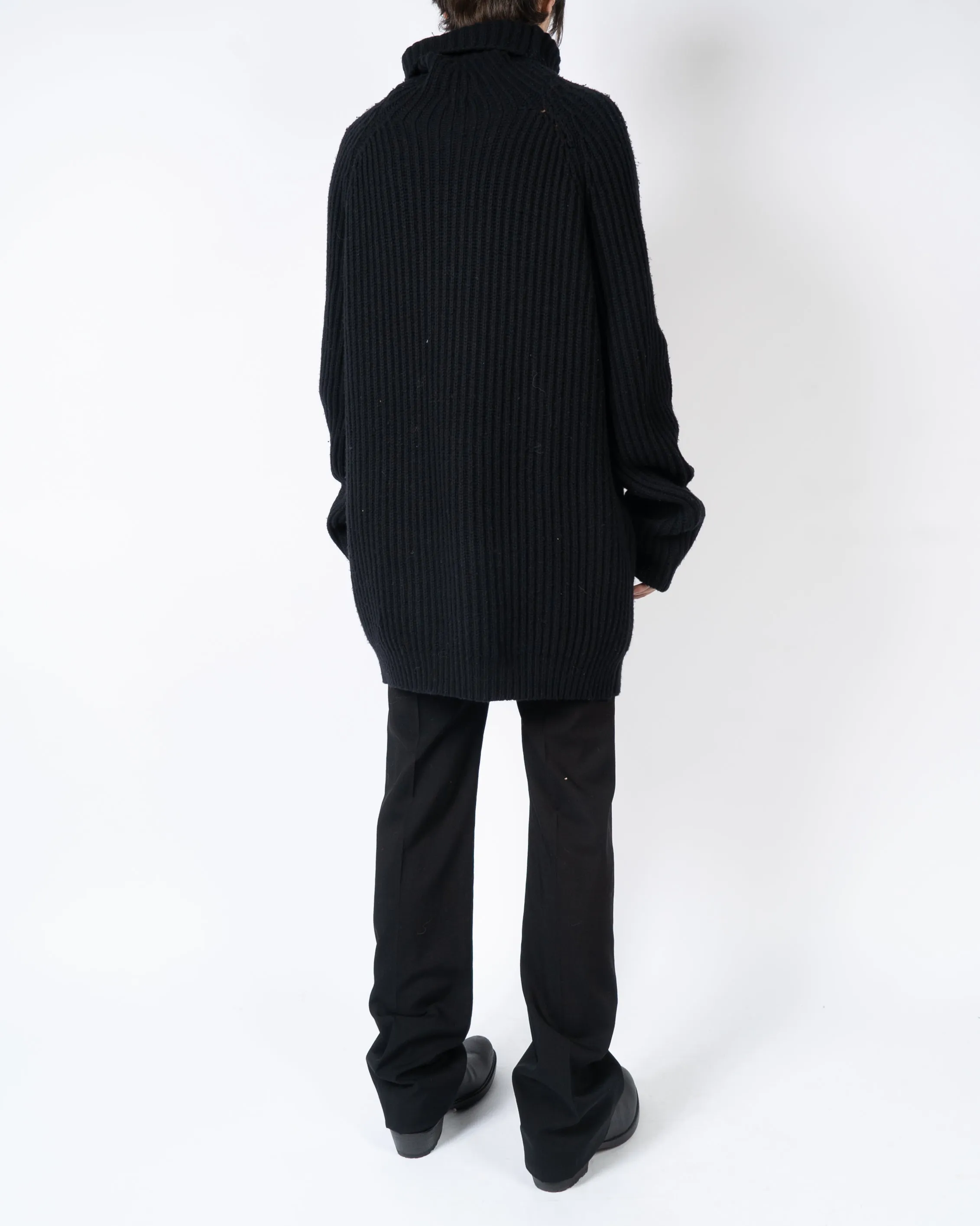 FW16 Black Oversized Turtleneck Knit Sample