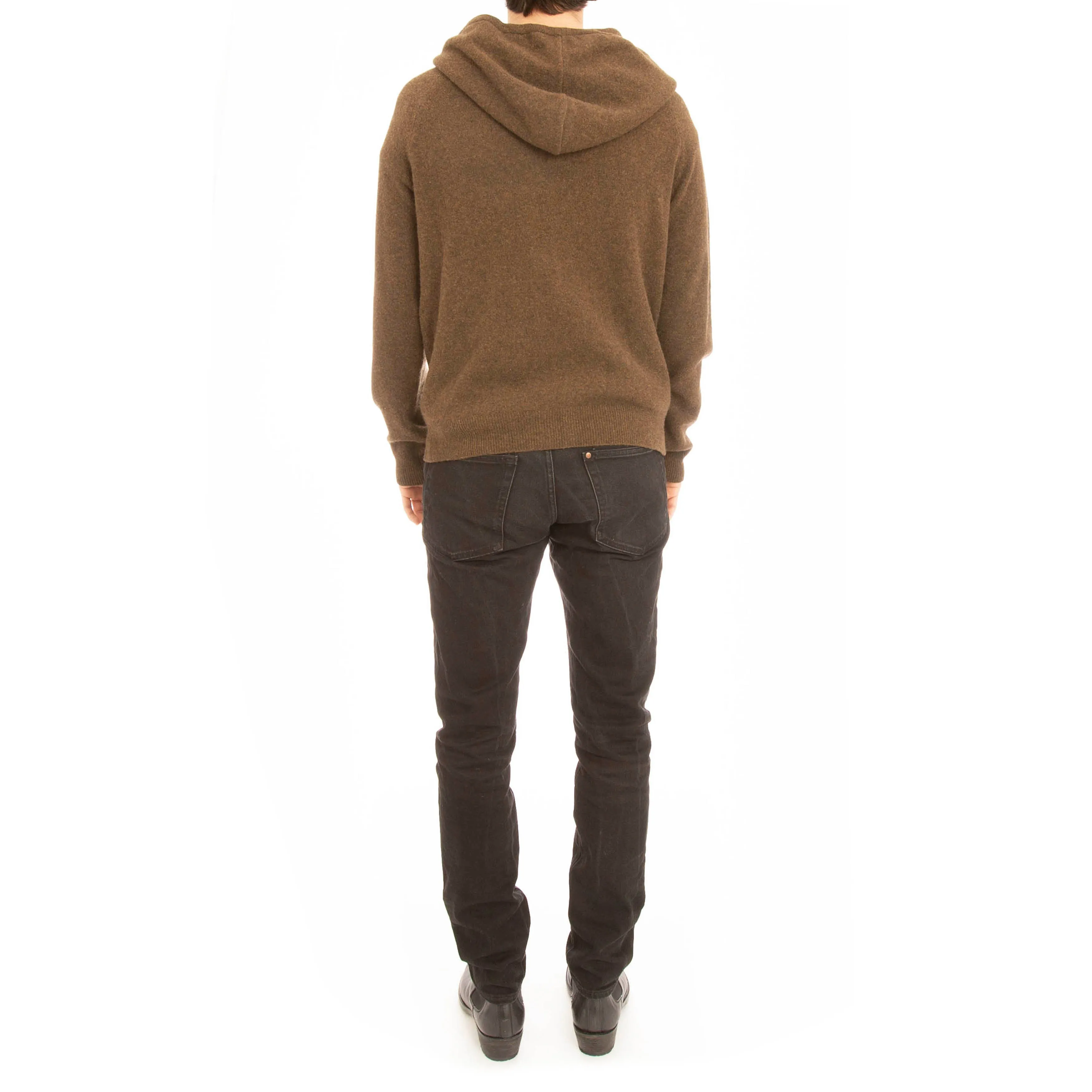 FW16 Brown Cashmere Zip-Up