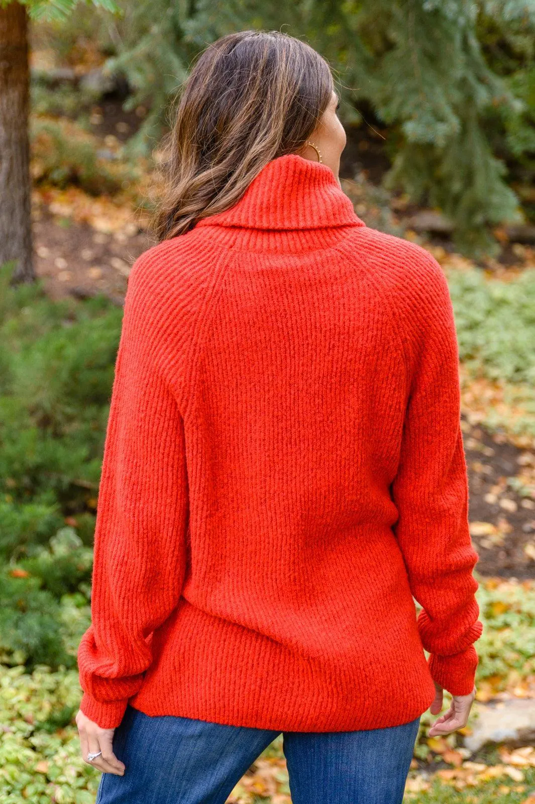 Hazel Blues® | Steady Pace Roll Neck Sweater In Red