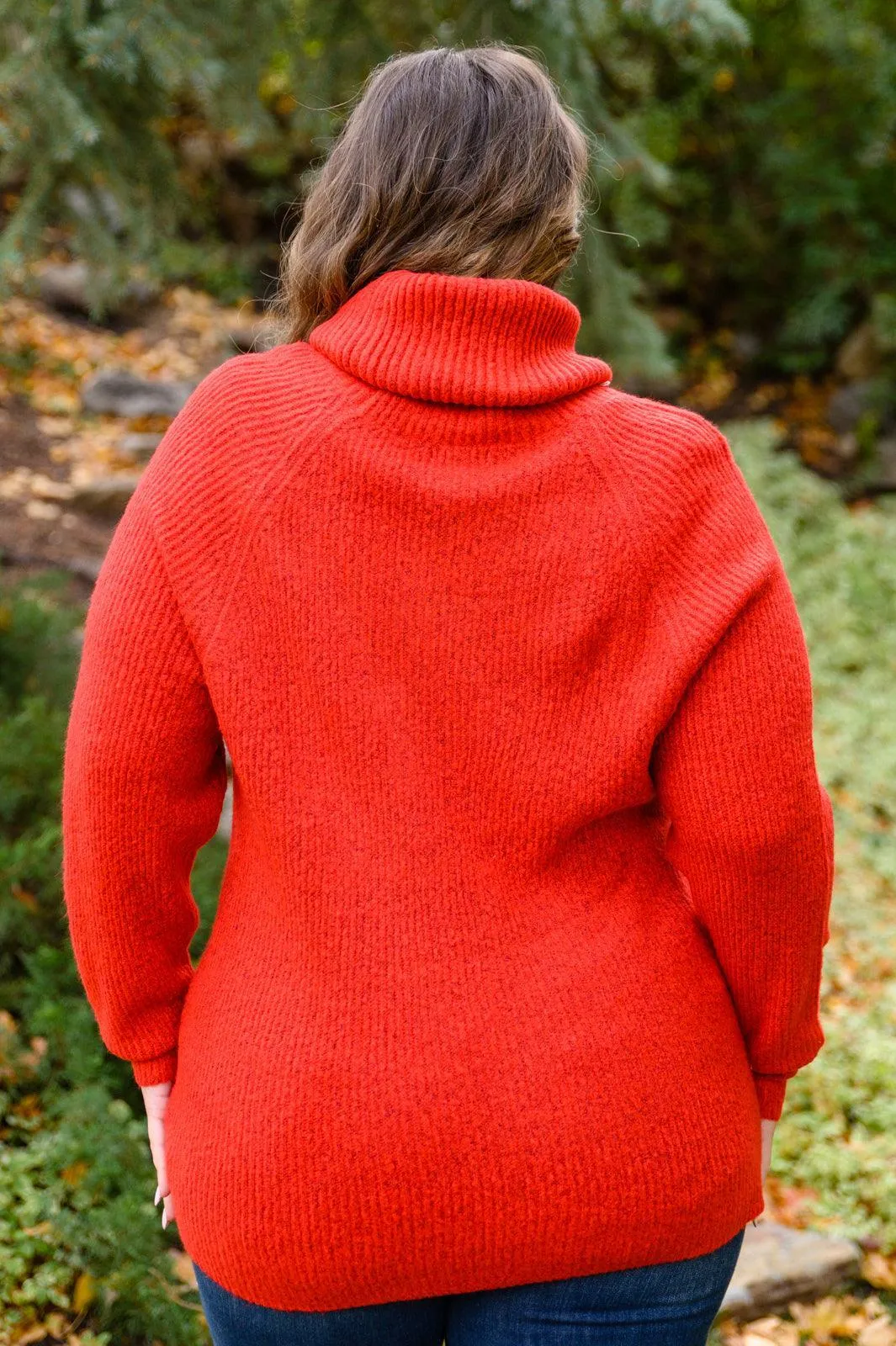 Hazel Blues® | Steady Pace Roll Neck Sweater In Red