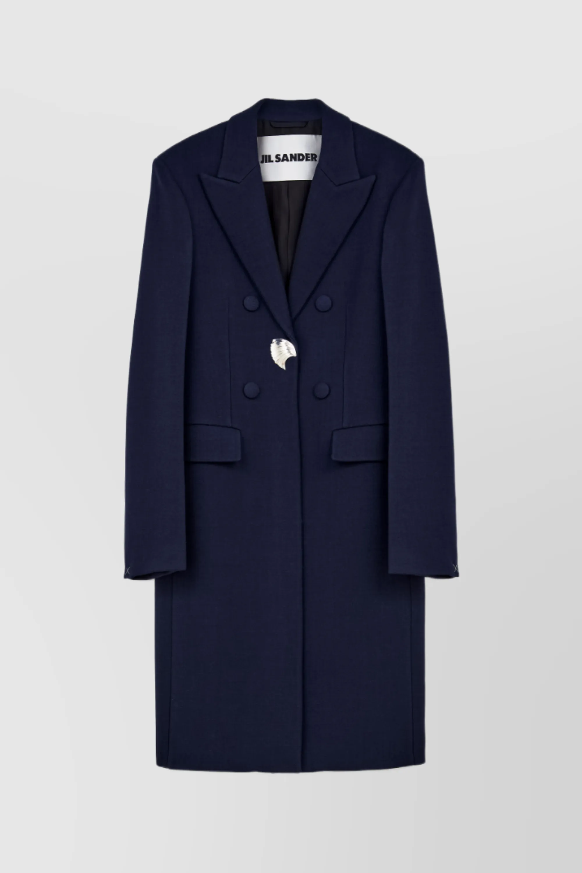 Heavy wool v-neck coat