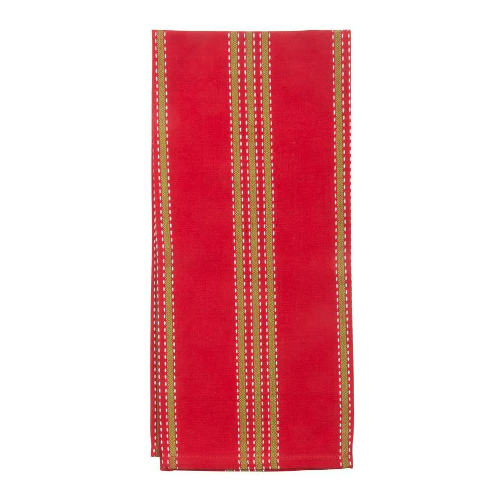Holiday Vertical Stripe Dishtowel