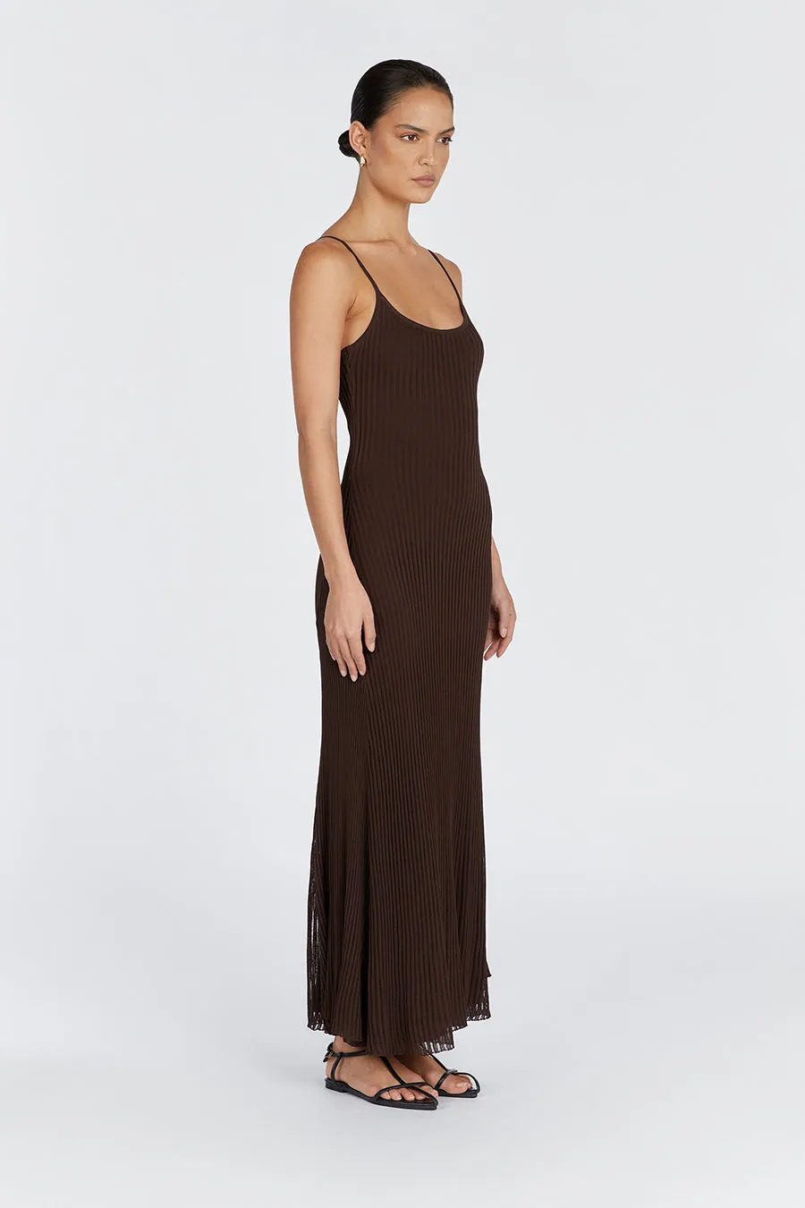 JOVIE CHOC SCOOP MAXI DRESS