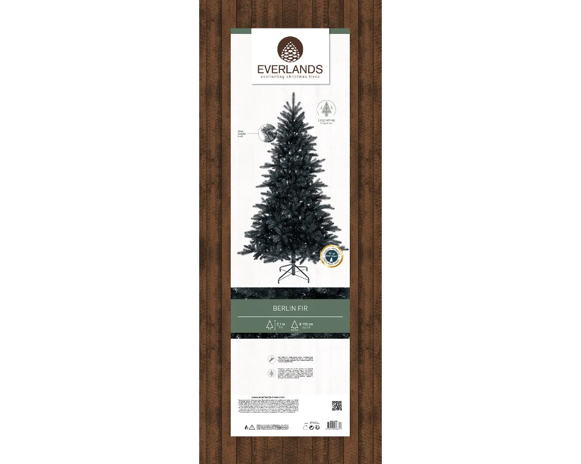 Kaemingk Berlin Black 7ft Artificial Christmas Tree