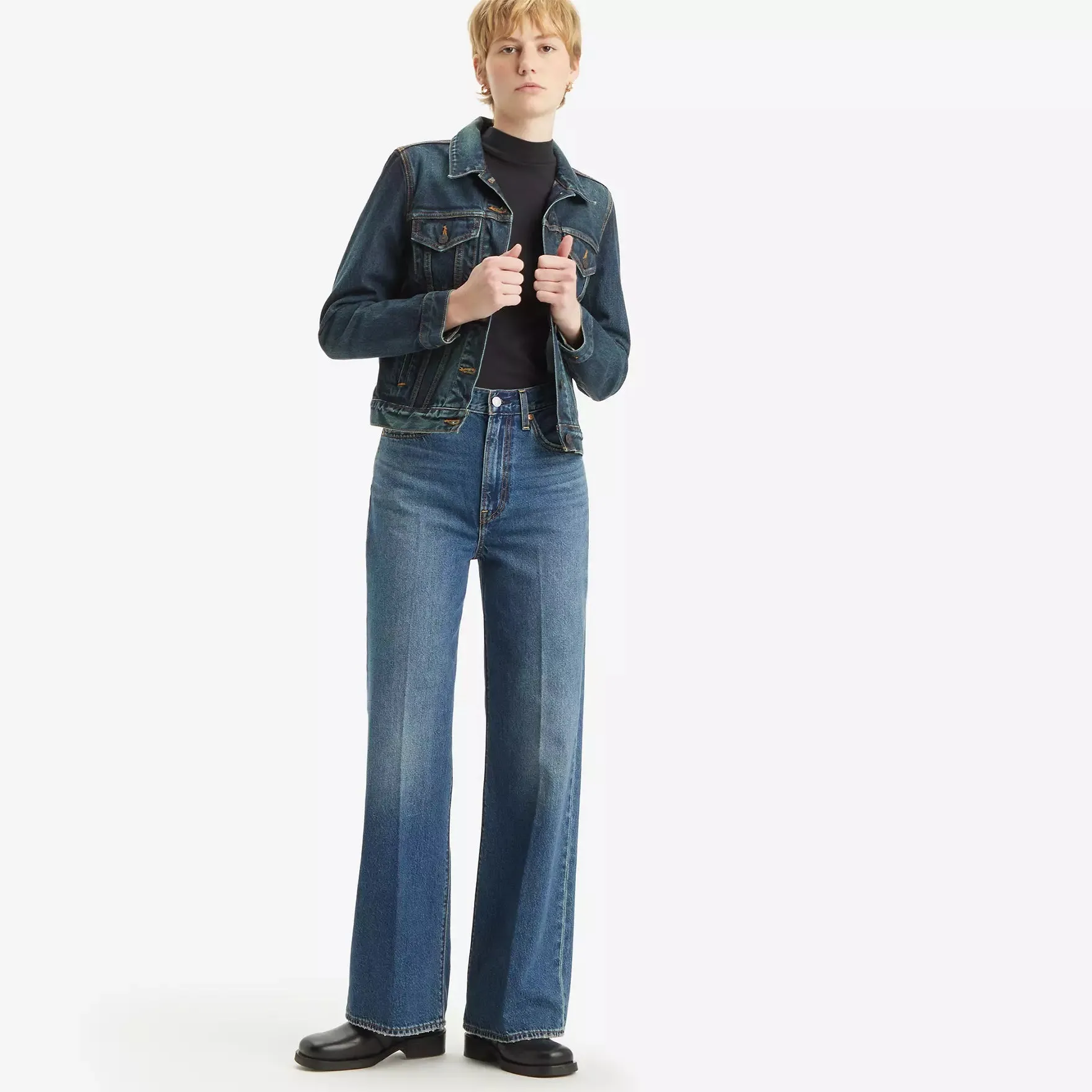 LEVI'S RIBCAGE WIDE LEG H223 - POLAR PERIMITER