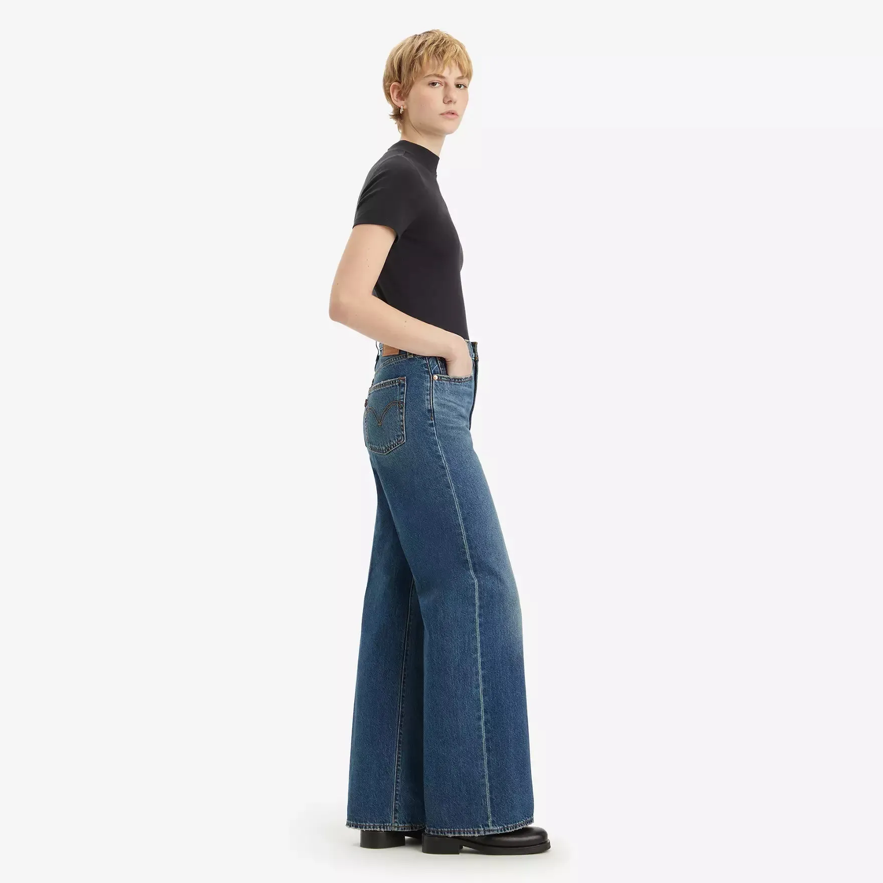LEVI'S RIBCAGE WIDE LEG H223 - POLAR PERIMITER