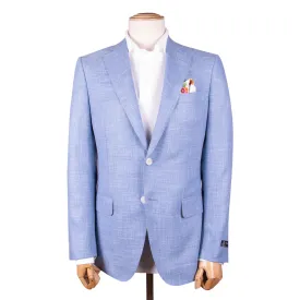 Light Blue Wool, Silk and Linen Jacket