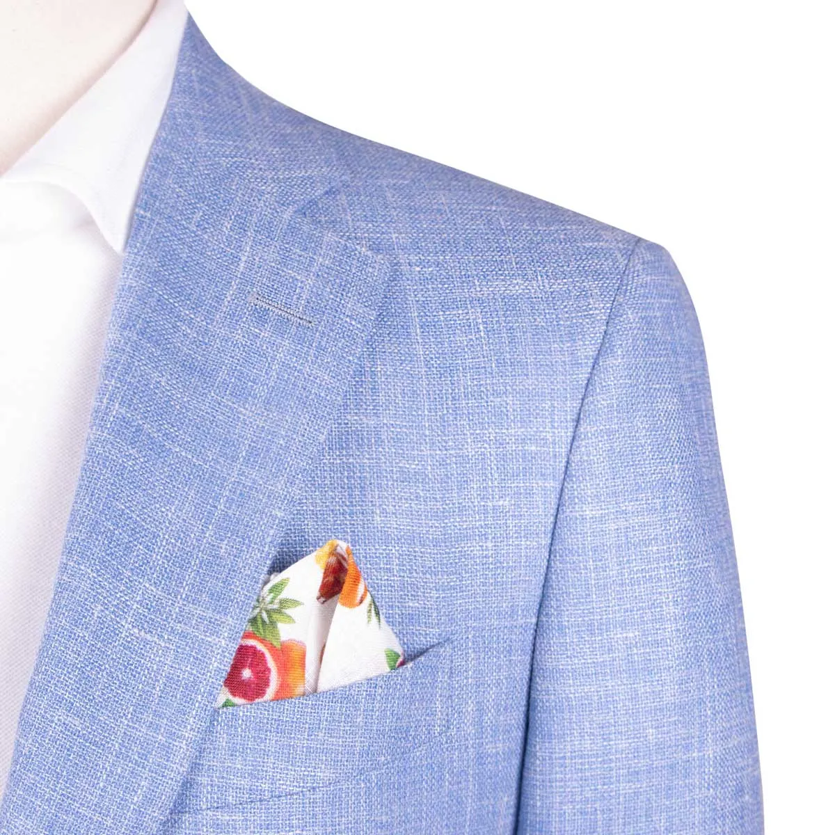 Light Blue Wool, Silk and Linen Jacket