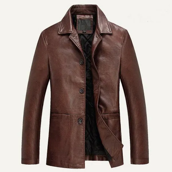 Loose Soft Faux Leather Jacket