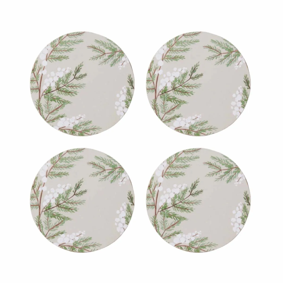 Madras Link Snowberry Round Coaster 10cm (Set of 4)