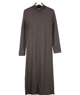 Marcela London Brown Roll Neck Knit Maxi Dress UK L