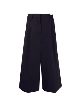 Marni Black Cropped Wide Leg Trousers