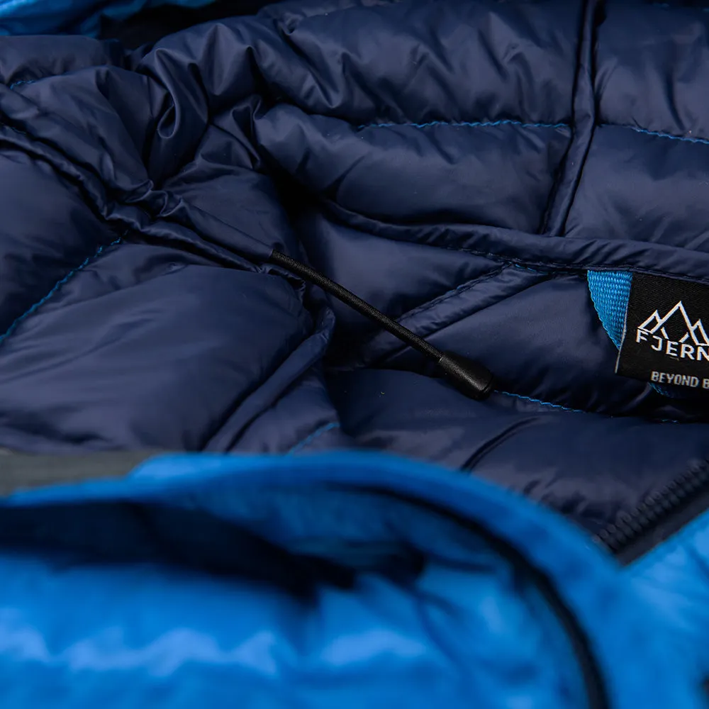 Mens Aktiv Down Hooded Jacket (Cobalt/Navy)