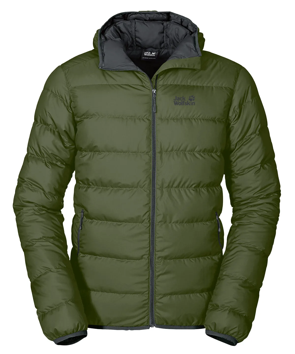 Mens down jacket (NL) | Olive/Phantom Grey