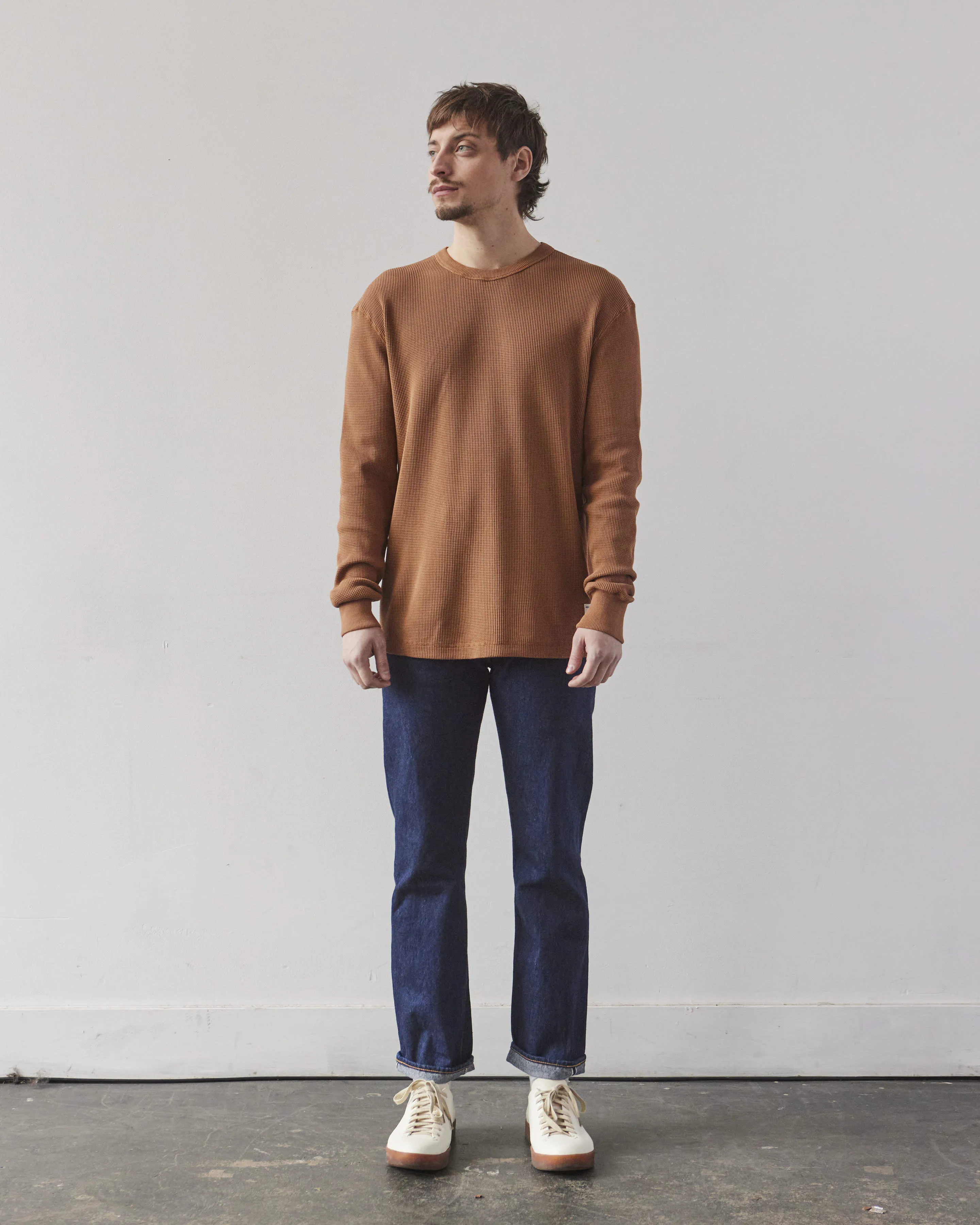 Merz b. Schwanen Waffle Structure Longsleeve, Amber