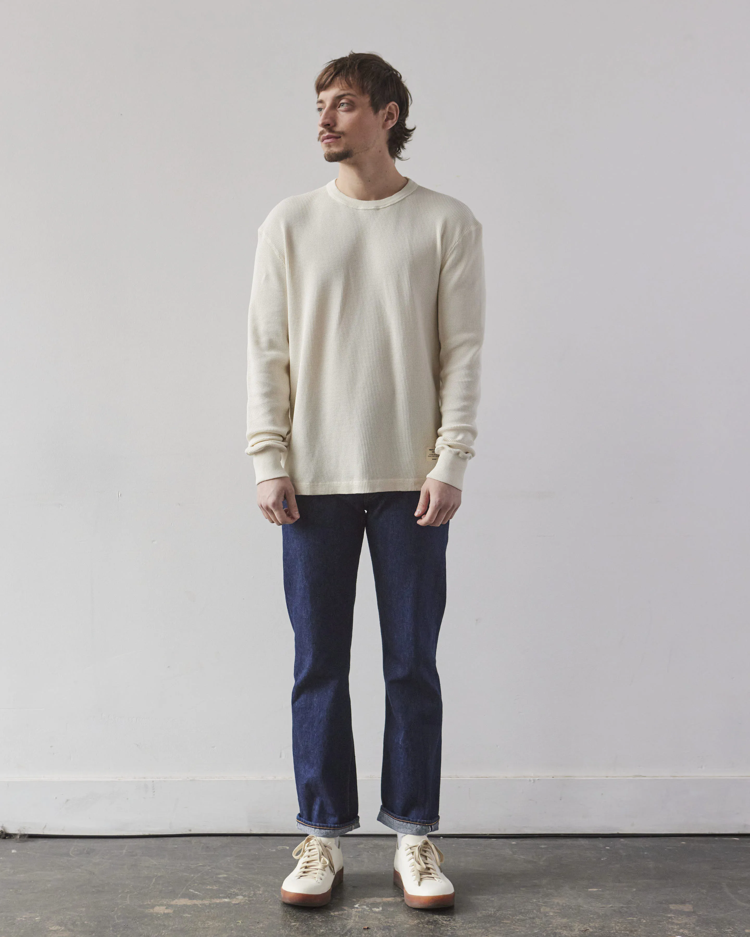 Merz b. Schwanen Waffle Structure Longsleeve, Oat