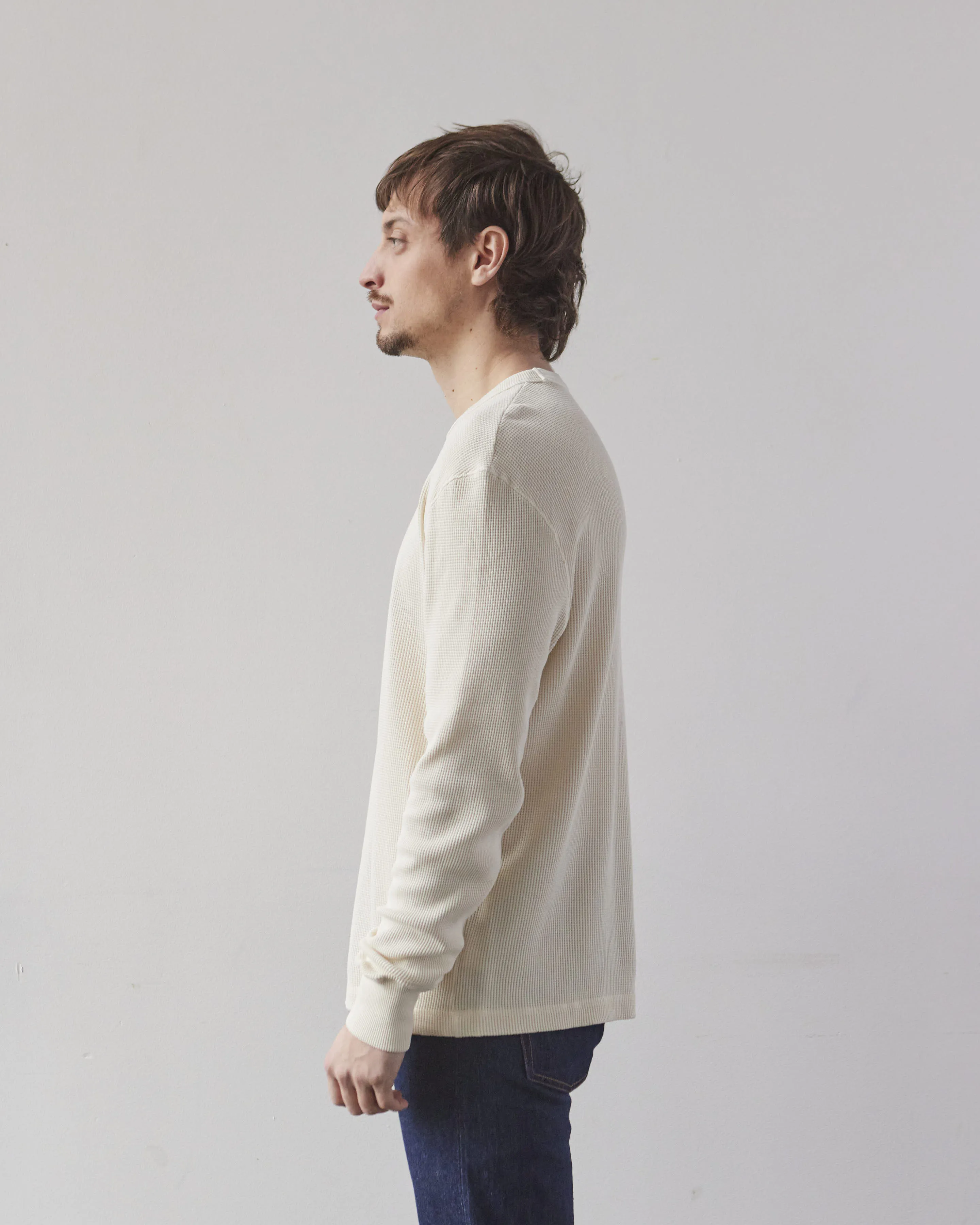 Merz b. Schwanen Waffle Structure Longsleeve, Oat