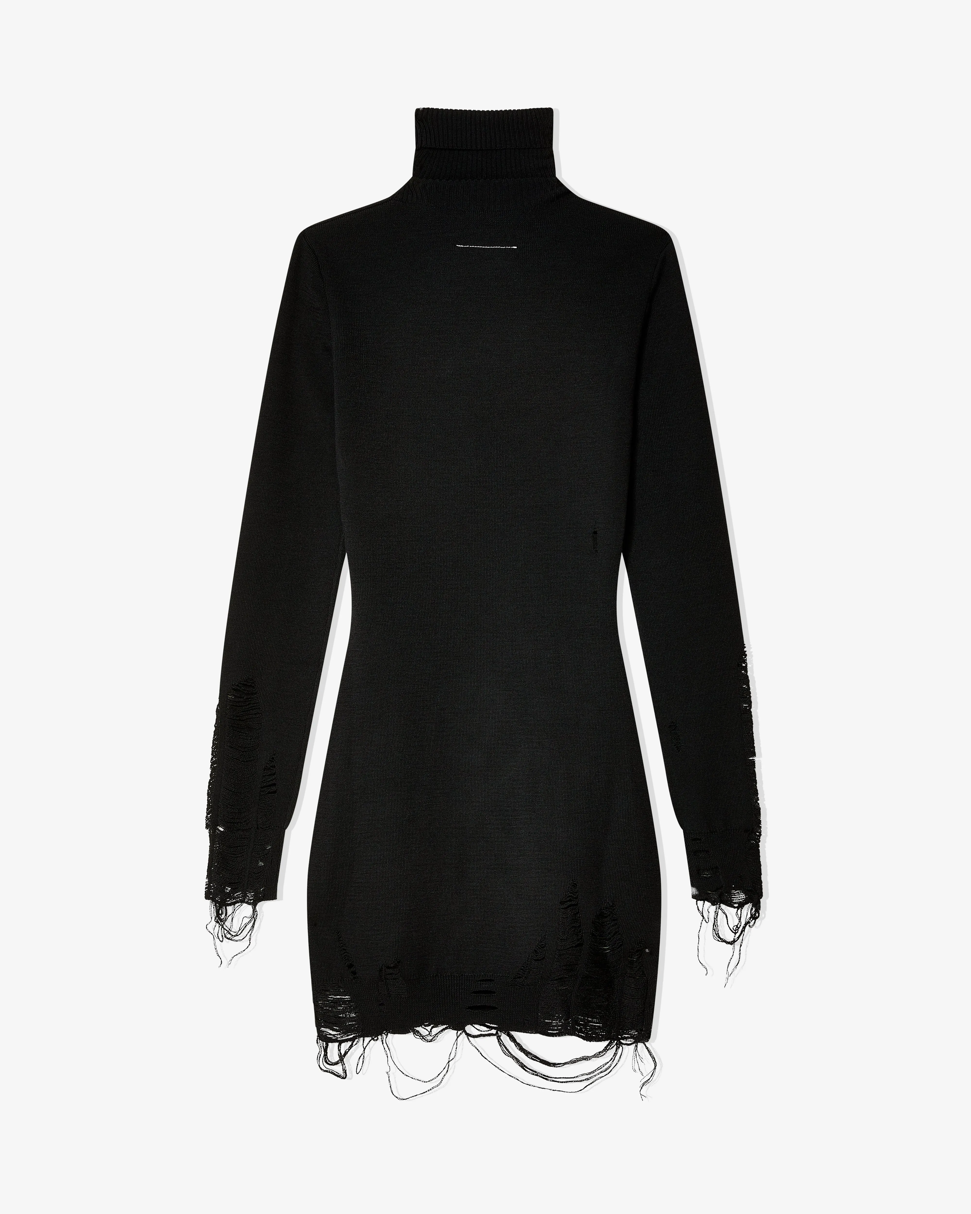 MM6 Maison Margiela - Women's Distressed Mini Dress - (Black)