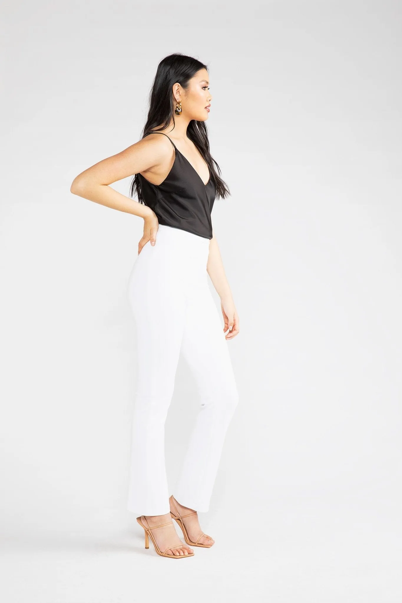Perennial White Brennan Straight Leg Ponte Pant