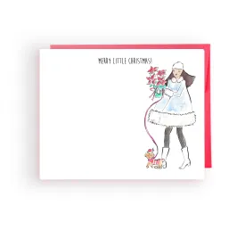 Pre-order Holiday Cards - Carrying Poinsettas