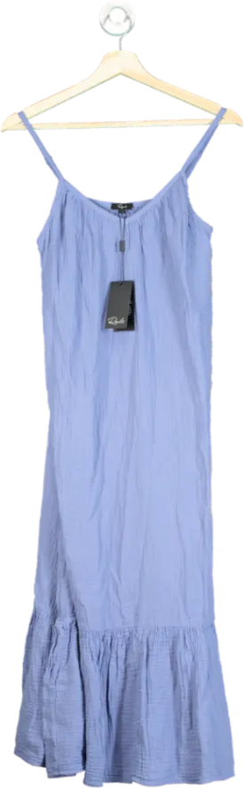 Rails Periwinkle Blue Jennica 100% cotton Double Gauze Strappy Dress UK XS