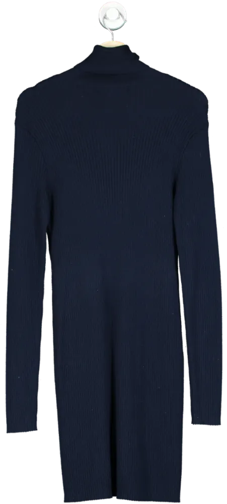 Ralph Lauren Navy Ribbed Knit Dress UK L