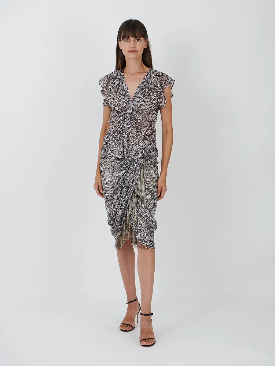 Roany Skirt in Black/Ecru