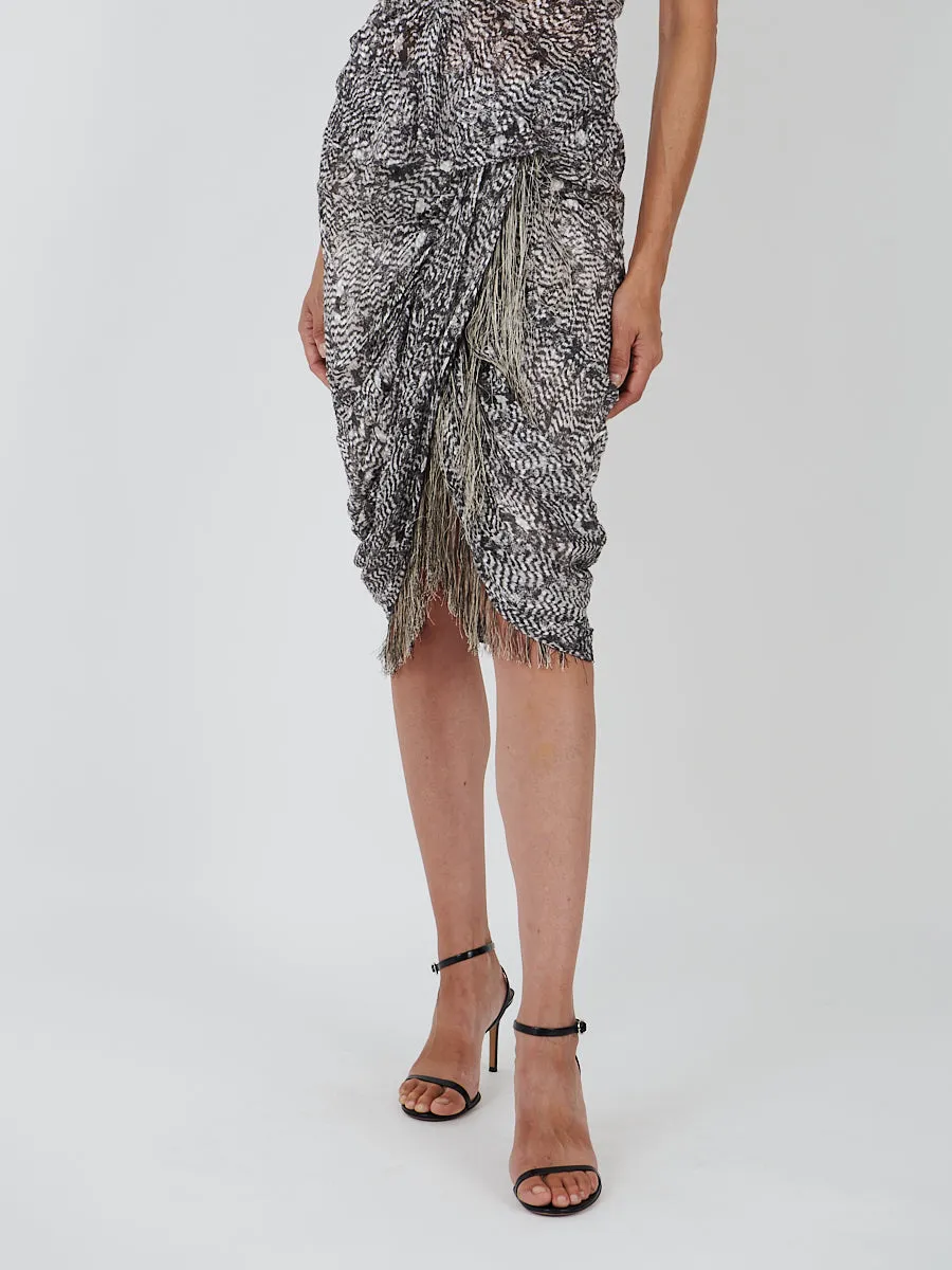 Roany Skirt in Black/Ecru