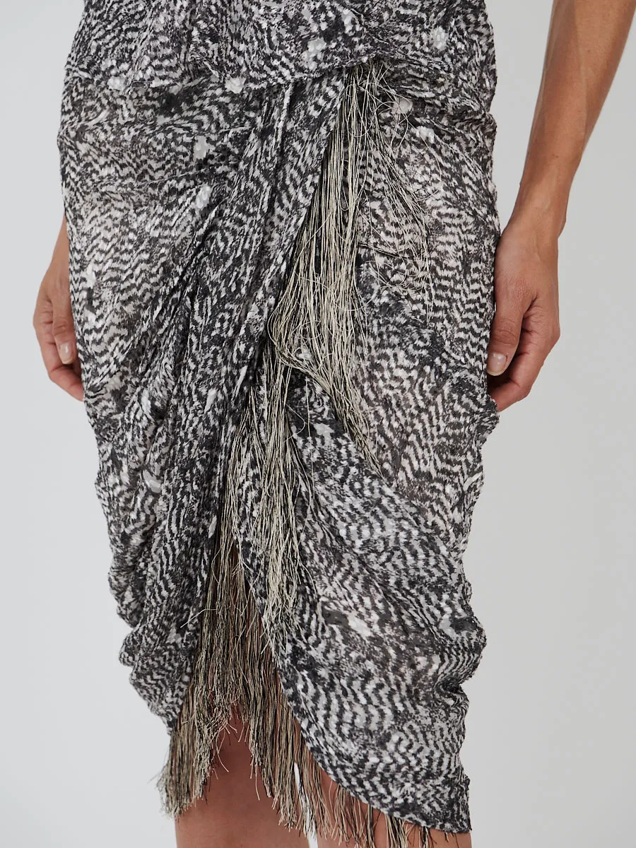 Roany Skirt in Black/Ecru