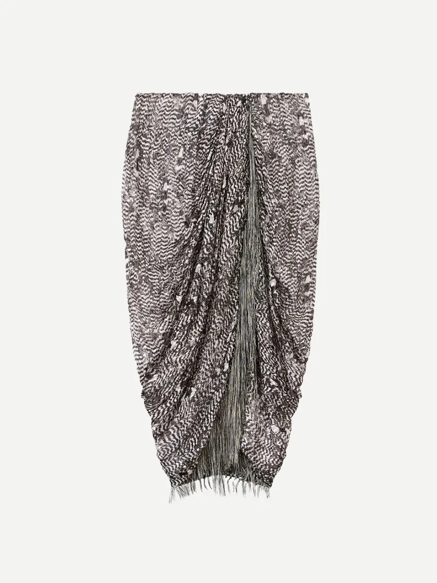 Roany Skirt in Black/Ecru