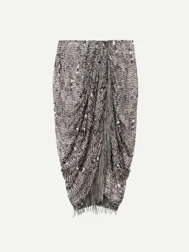 Roany Skirt in Black/Ecru