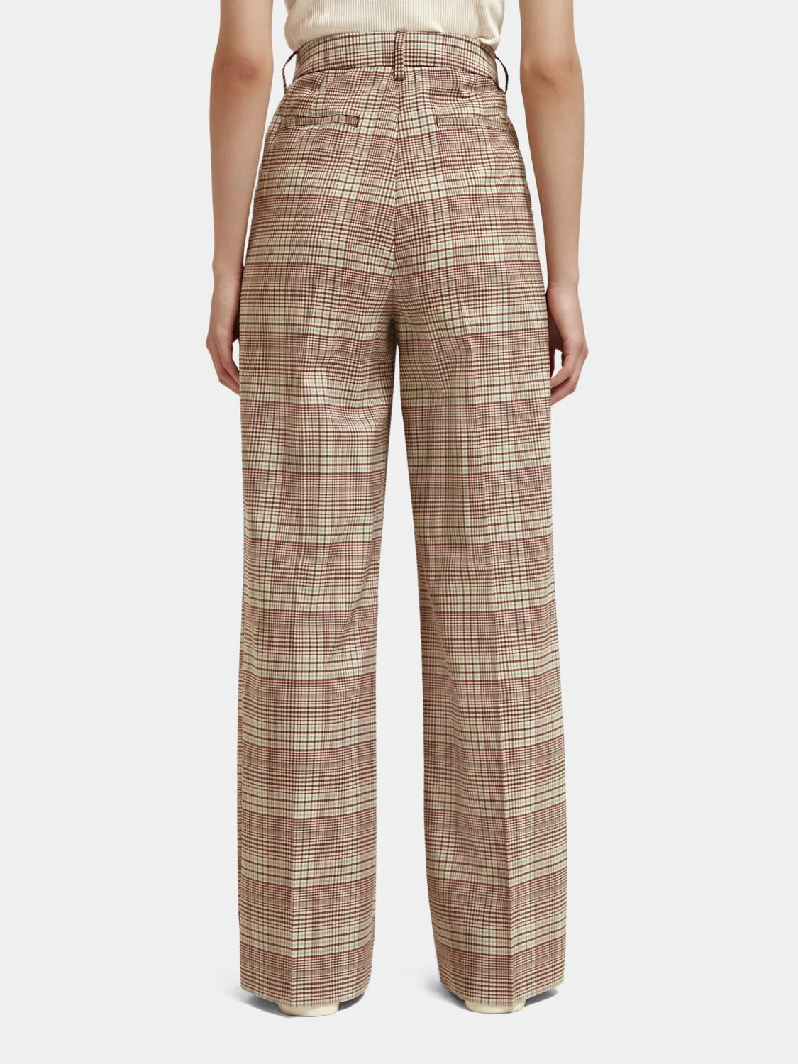 Rose high-rise pleated wide-leg pants