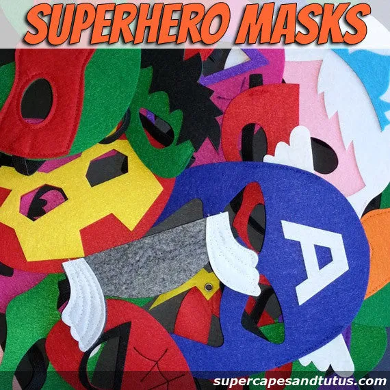 Sale! Party Pack 10 Superhero Masks - Ready to Ship