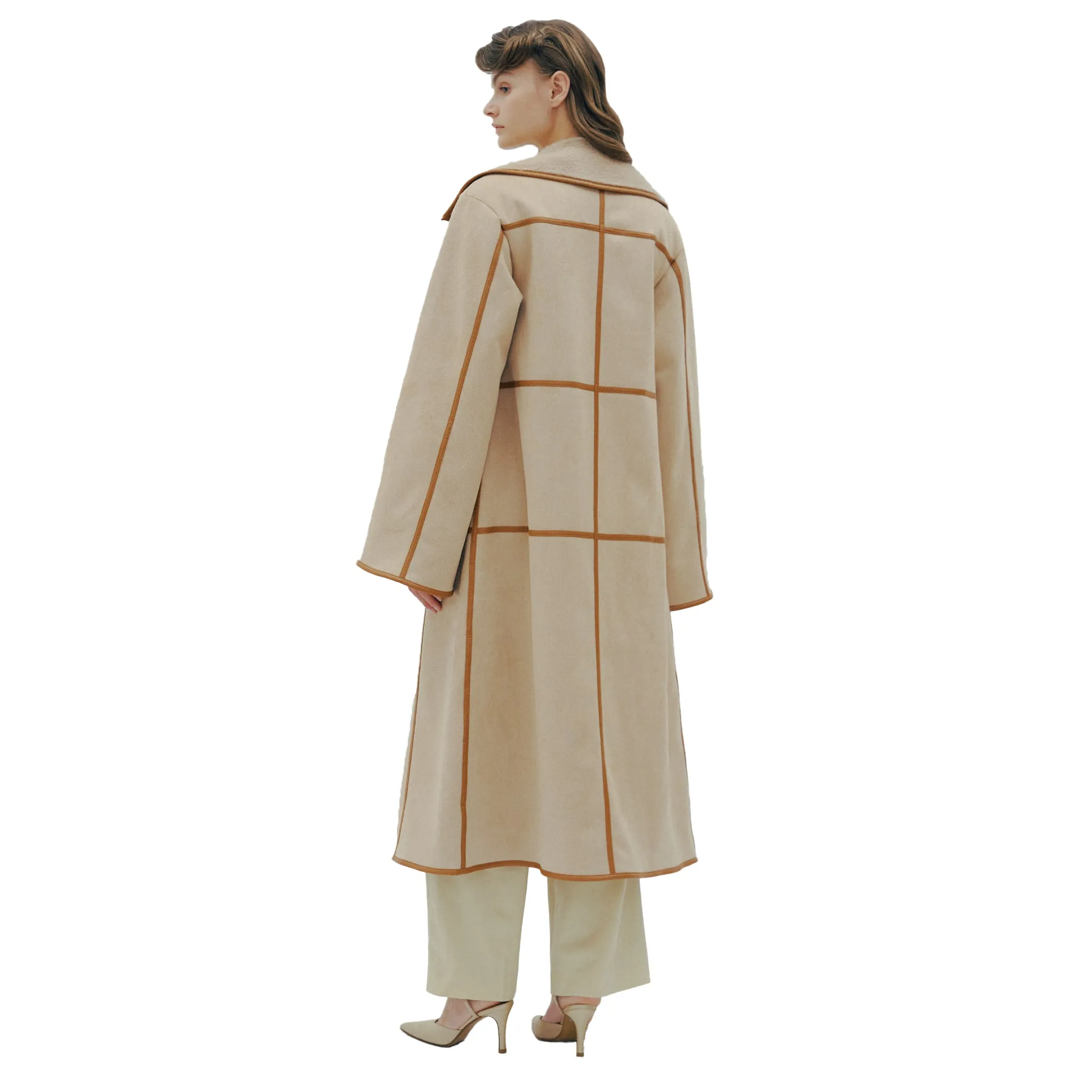 Sweet Pea Sand Reversible Bonded Faux Suede & Faux Fur Coat