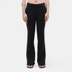 Tailored Wool Blend Trousers in Black