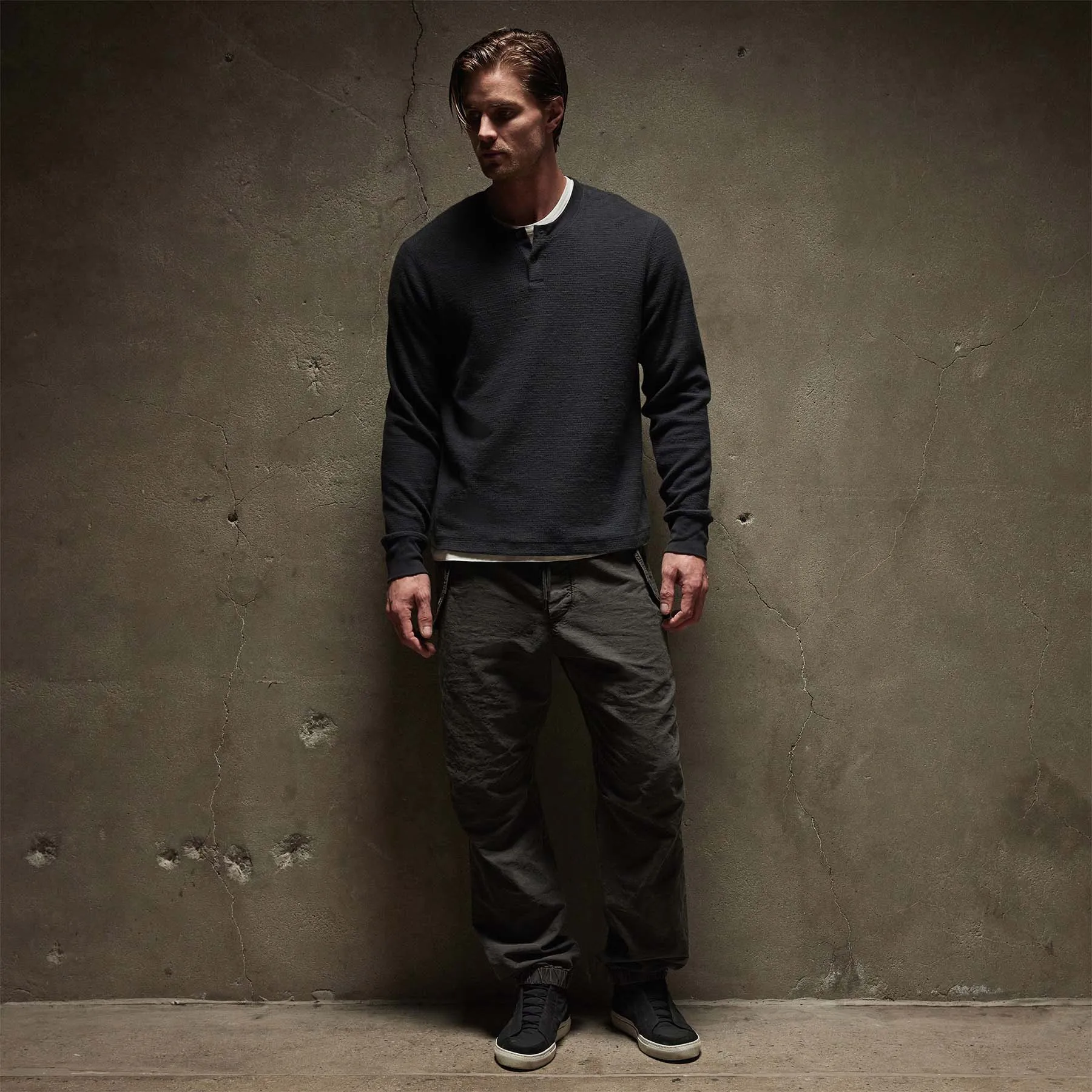 Thermal Knit Henley - Magma